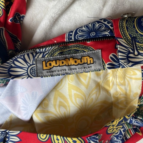 Loudmouth Golf Paisley Red Shorts Mens Size 38 - Picture 5 of 10